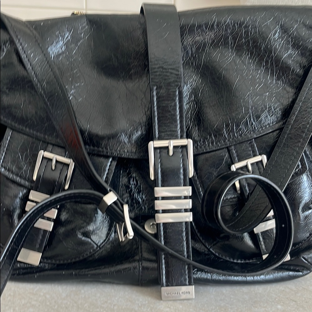 Michael Kors Black Leather Satchel